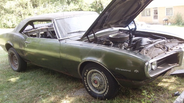 The current state of the 68' pontiac firebird restoration