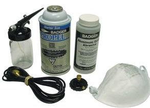 An aerosal sandblaster sold through Amazon.com.