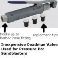 deadman sandblaster valve