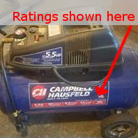 air compressor ratings