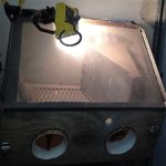 sandblast cabinet outside light